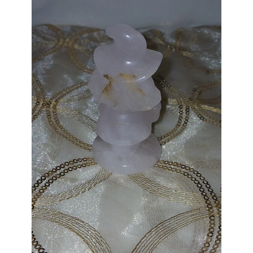 Halloween Movie Character Rose Quartz Crystal Carving